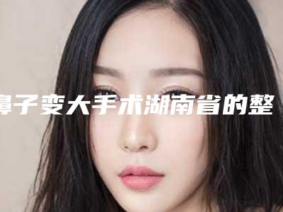 鼻子变大手术湖南省的整形医院(怀化天姿医疗整形美容私立医美实力碾压)